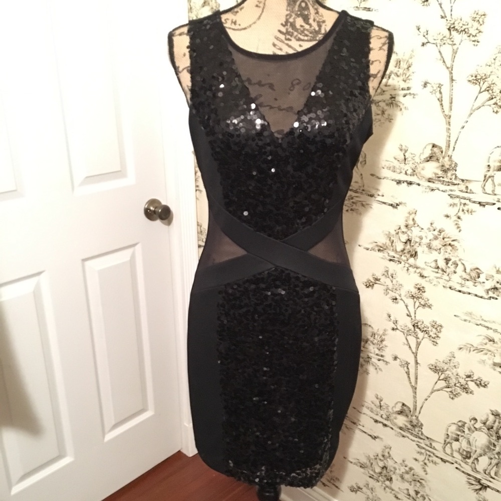 Sparkly black cocktail dress